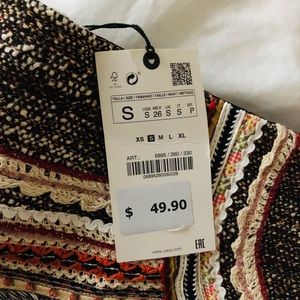 Zara Skirts - Zara tweed striped crotchet miniskirt- small NWT Zara Skirts - Zara tweed striped crotchet miniskirt- small NWT